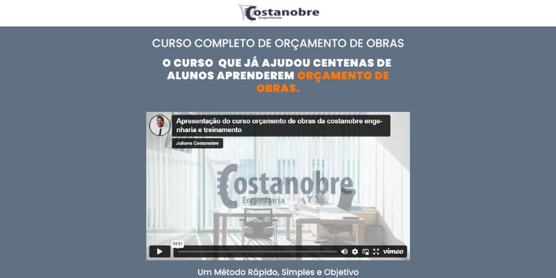  Constanobre Engenharia Curso Completo de Or&ccedil;amento de Obras