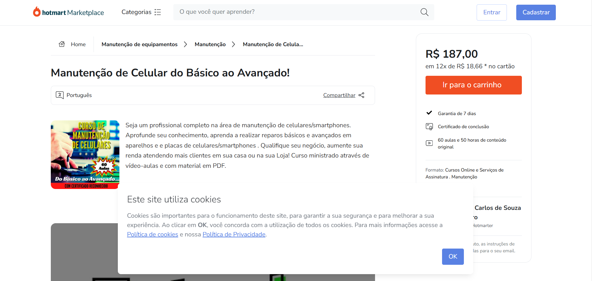 Manutenção de Celular do Básico ao Avançado! - Nilton Carlos de Souza Romero